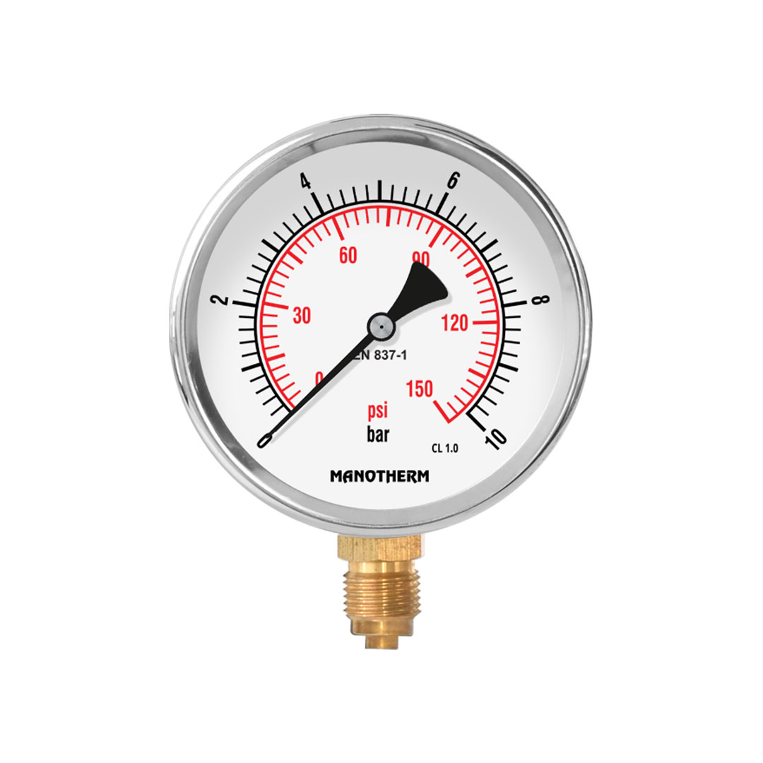 Bourdon tube pressure gauge, Brass MT-P110BT
