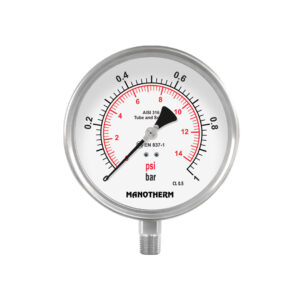 Bourdon tube pressure gauge, Solid Front Design MT-P110ST